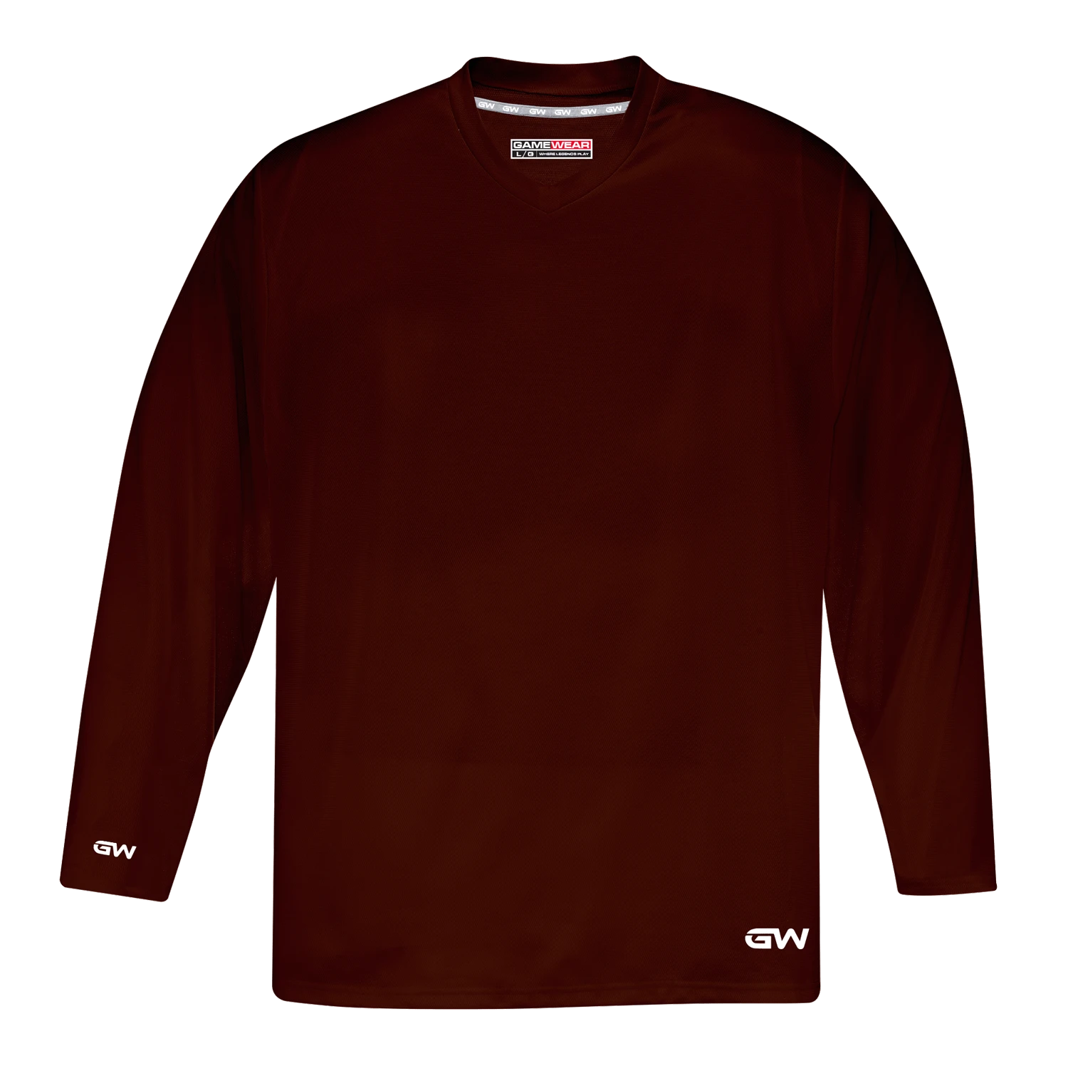GameWear GW5500 ProLite Series Junior Hockey Practice Jersey - Maroon 1 GameWear GW5500 ProLite Series Junior Hockey Practice Jersey - Maroon